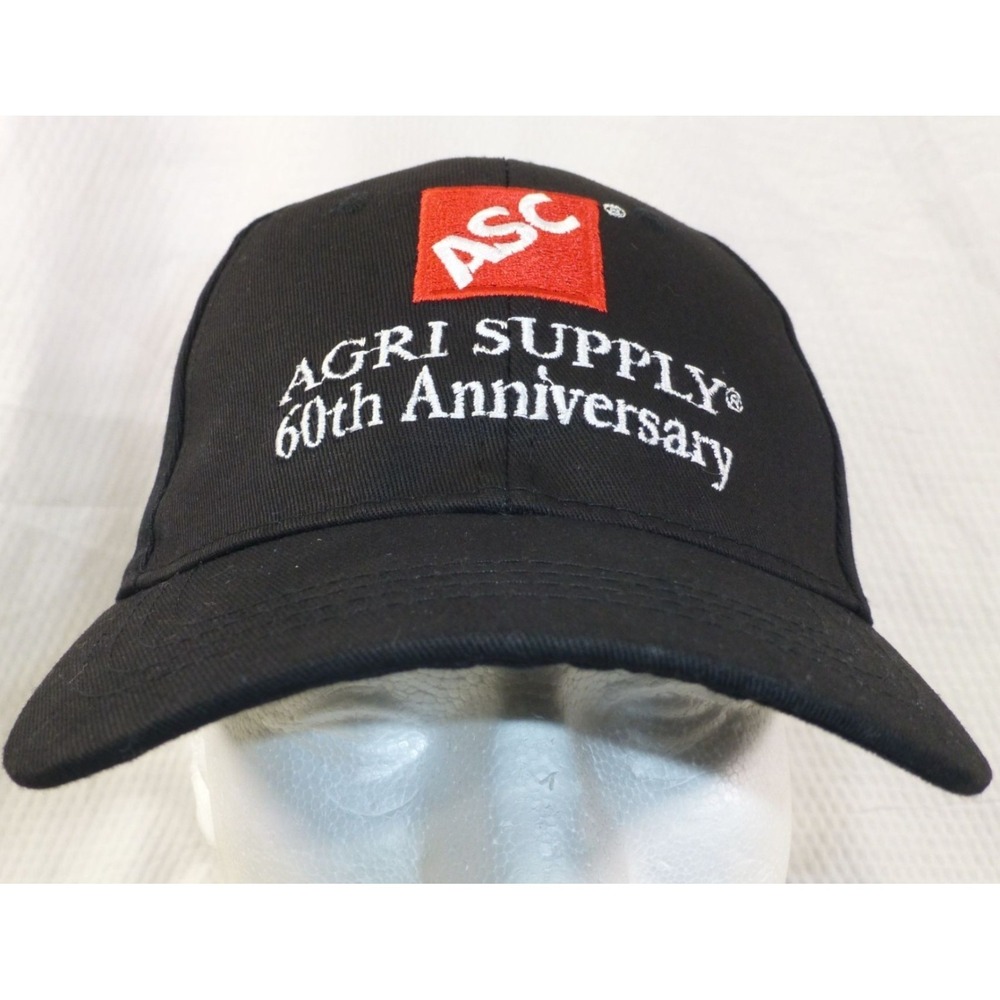 Agri Wear Black 60th Anniversary Cotton Baseball Cap Adjustable Hat